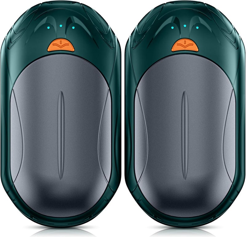 POMPONGO AI Hand Warmers Rechargeable 2 Pack,6000mAh Rechargeable Hand Warmer,20Hrs Long Heating Electric Hand Warmer,Portable Pocket Heater,Pocket Size Hand Warmer, Gifts for Christmas - Image 1